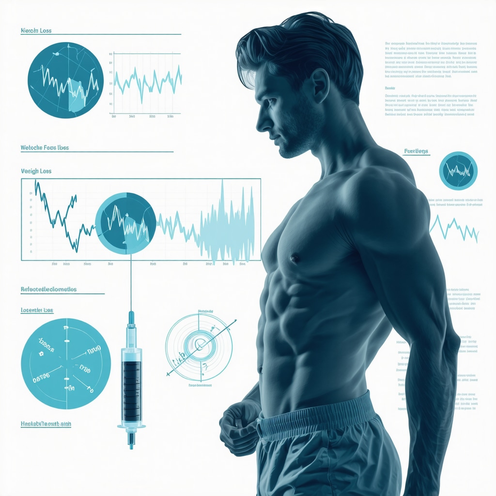Illustration of tailored weight loss injection protocols based on genetic and metabolic profiling