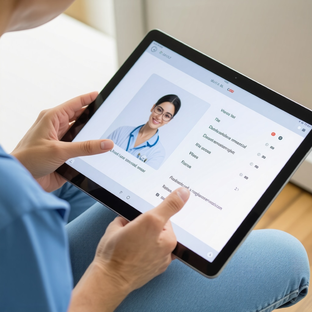 Healthcare professional analyzing a patient's weight loss data on a tablet for tailored treatment adjustments.