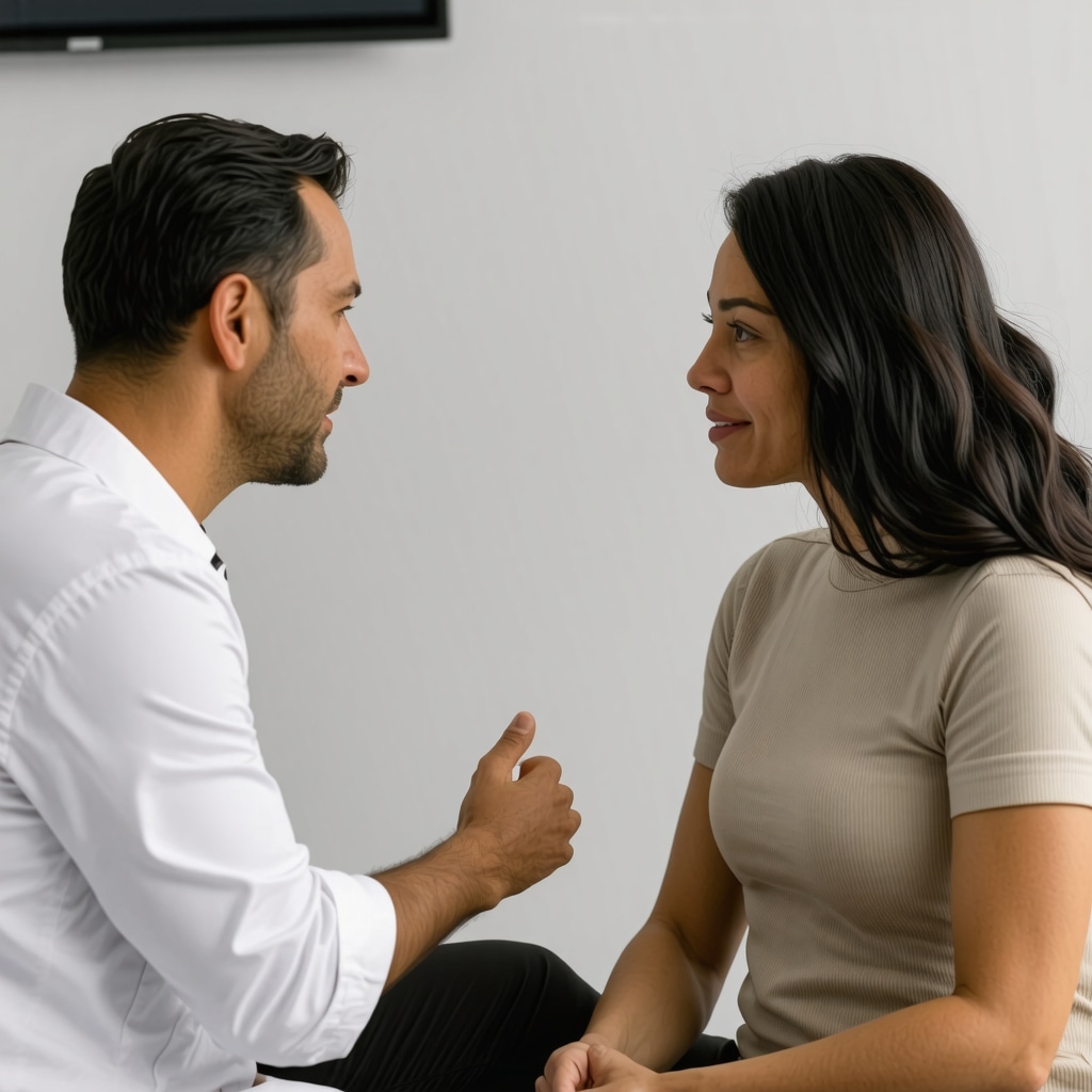 Doctor discussing injectable weight loss options with patient