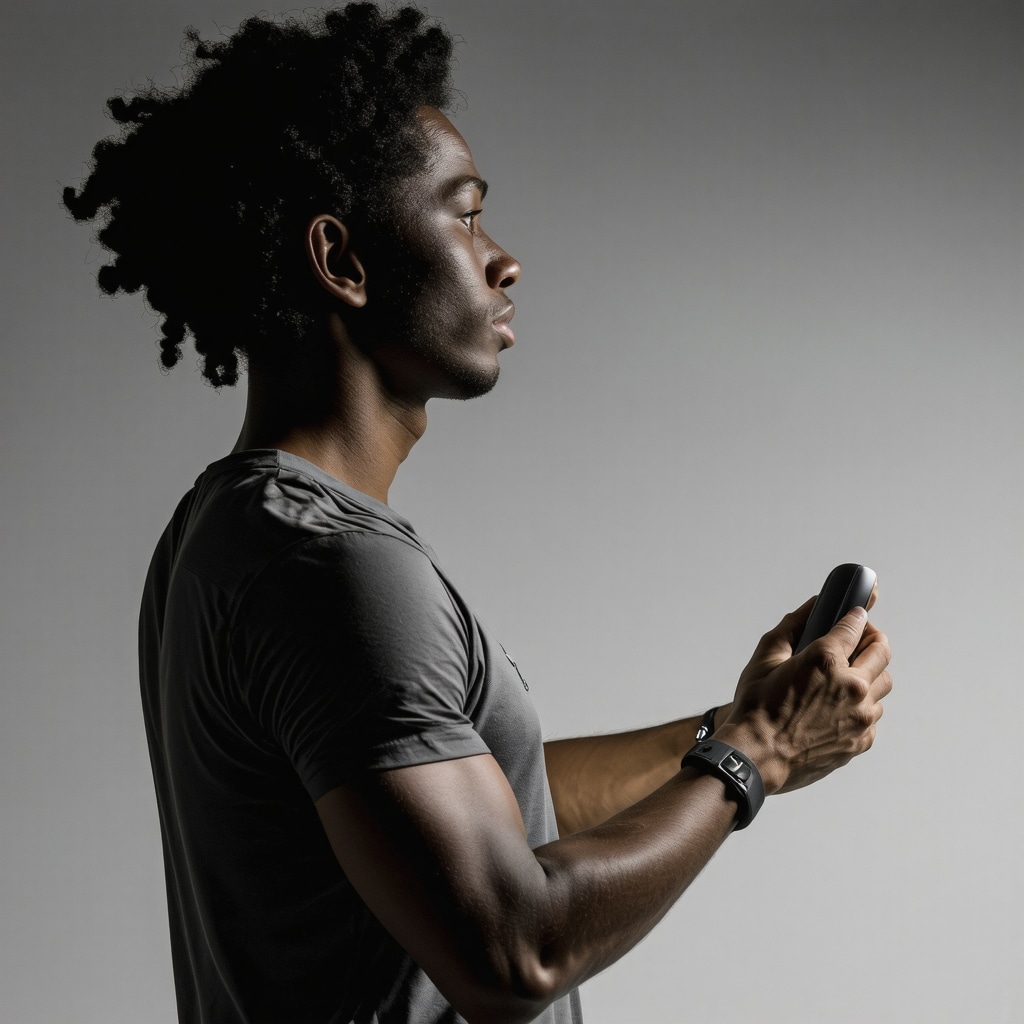 Individual wearing a metabolic health device during physical activity to optimize weight management.