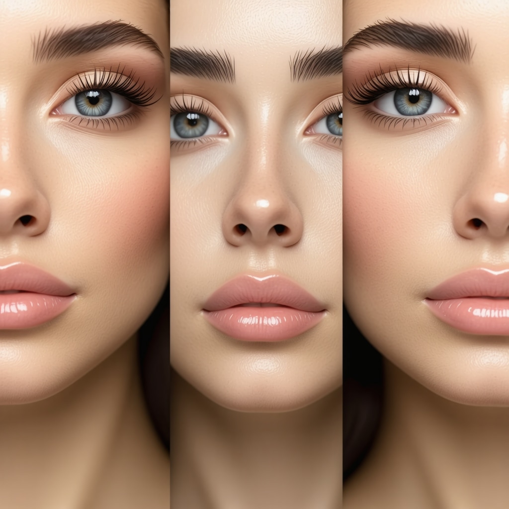Skincare products containing ceramides and cholesterol on a clinical table, promoting skin barrier repair