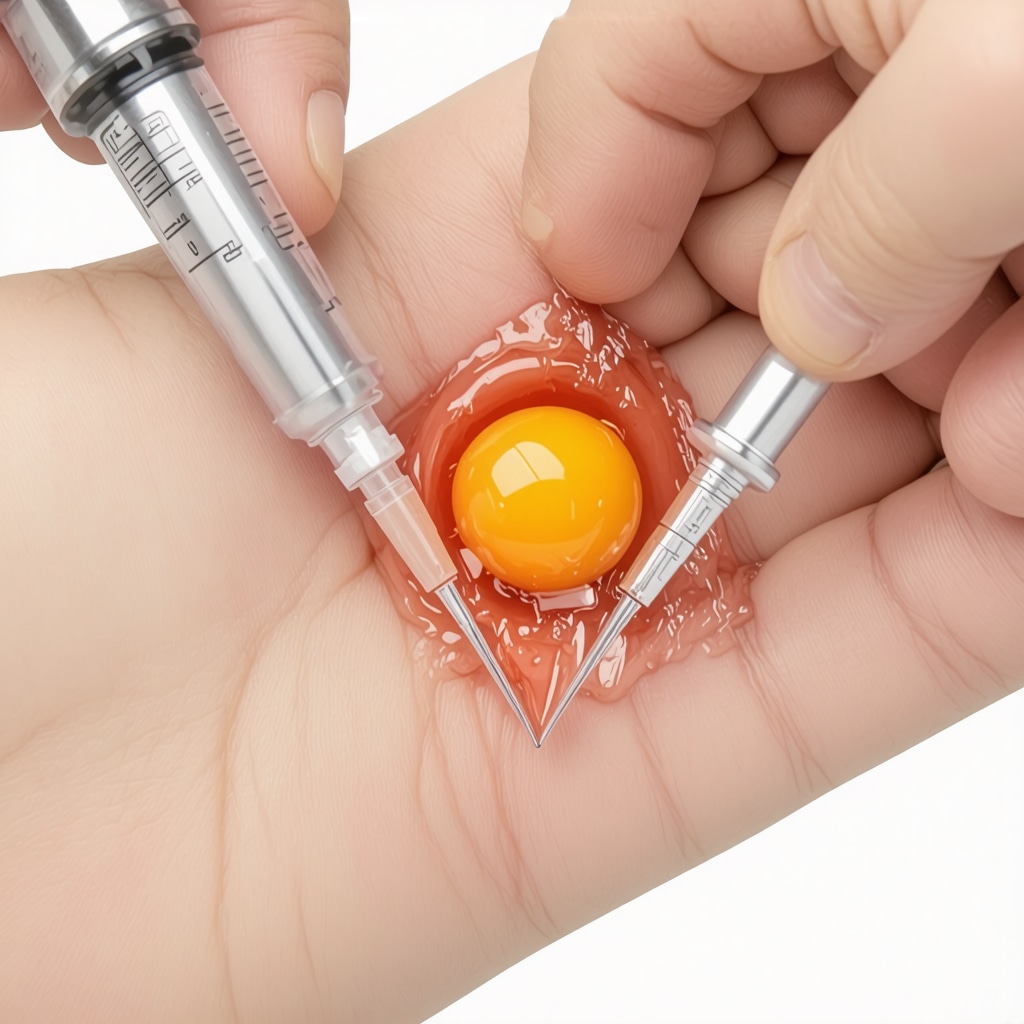 Medical professional performing ultrasound-guided semaglutide injection to ensure precise delivery
