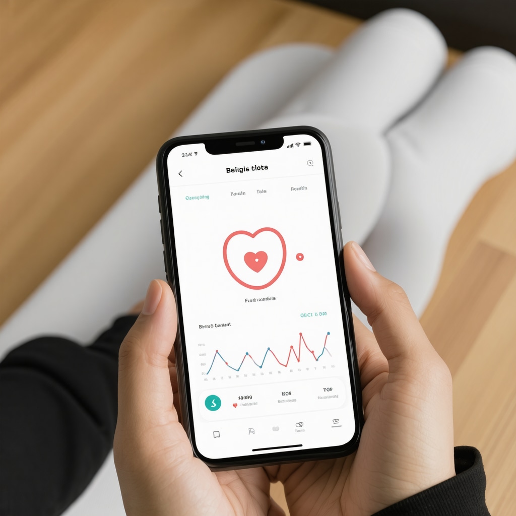 Person using smartphone app to track weight loss progress.