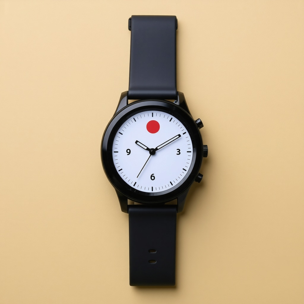 A sleek wearable health tracker monitoring physical activity and physiological responses