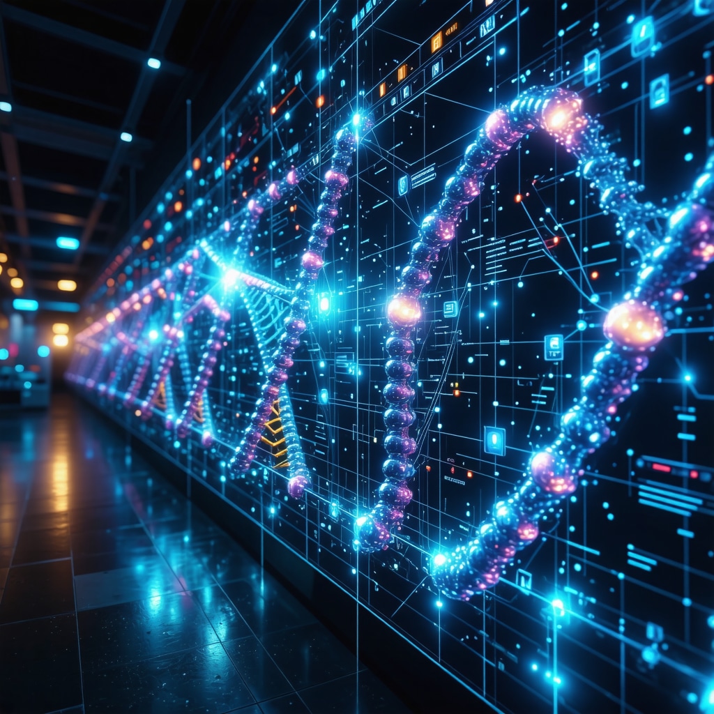 Futuristic laboratory with genetic testing and metabolic analysis for customized weight management
