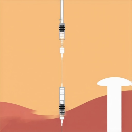 Diagram showing injection site rotation with anatomical landmarks and skin markers