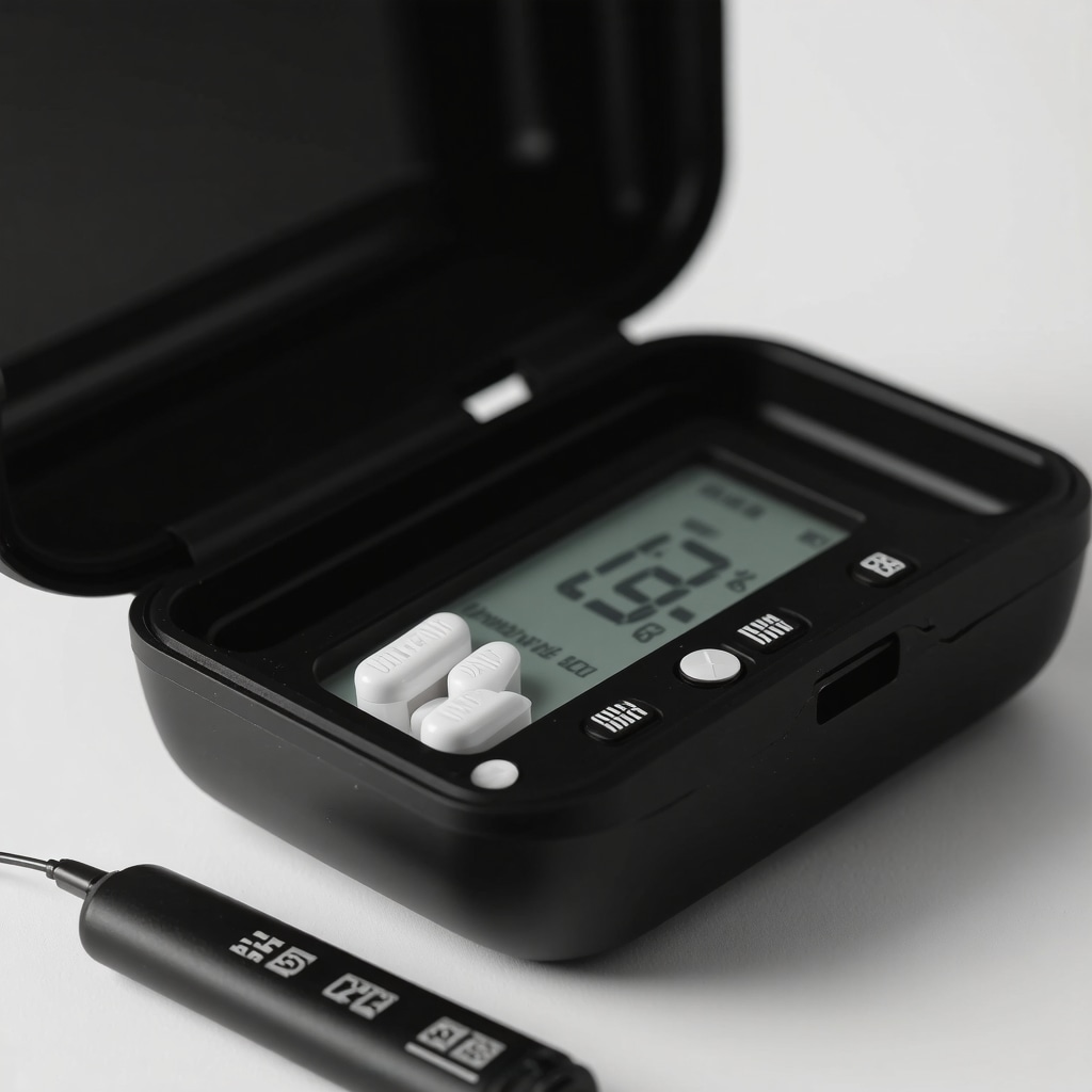 Digital thermometer and insulated container maintaining medication temperature
