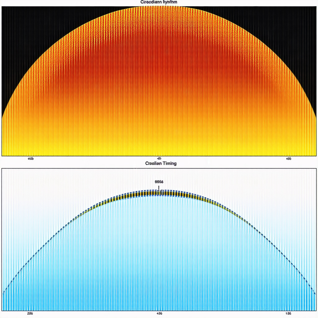 Illustration of daily biological clock aligning with medication schedule