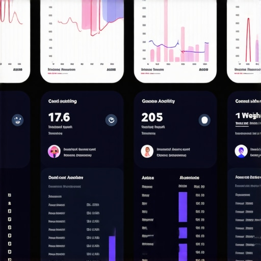 A modern digital health dashboard showing real-time data on glucose, activity, and medication adherence.