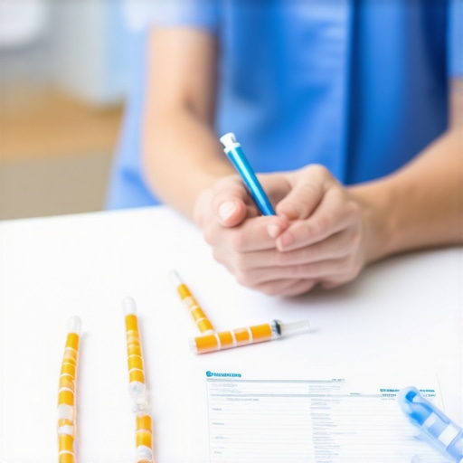 Healthcare professional explaining Tirzepatide safety to patient