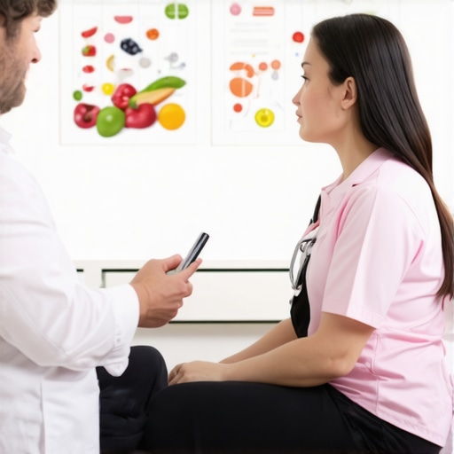 Healthcare professional discussing lifestyle strategies with patient for enhanced weight loss results