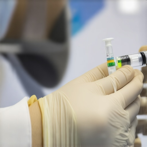 Healthcare professional demonstrating proper injection technique for weight loss treatment