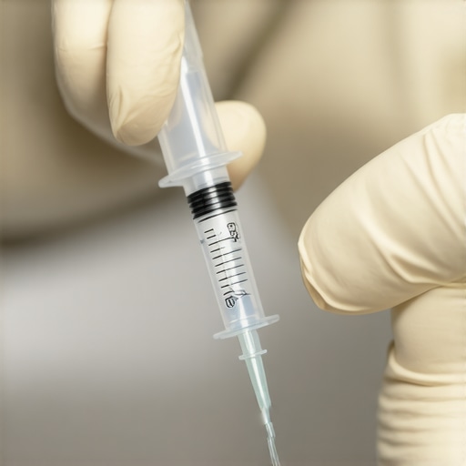 Healthcare professional demonstrating correct Wegovy injection technique