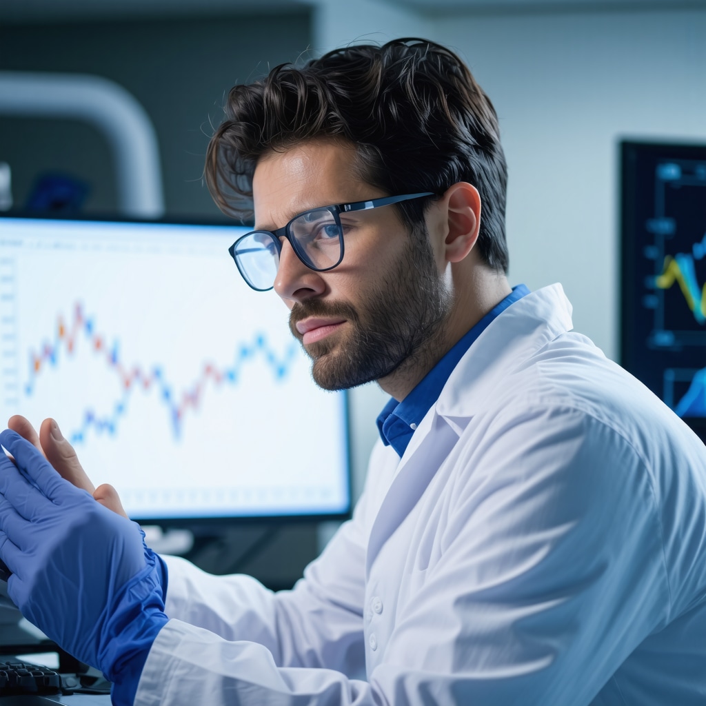 Medical professional reviewing long-term Semaglutide research and patient data
