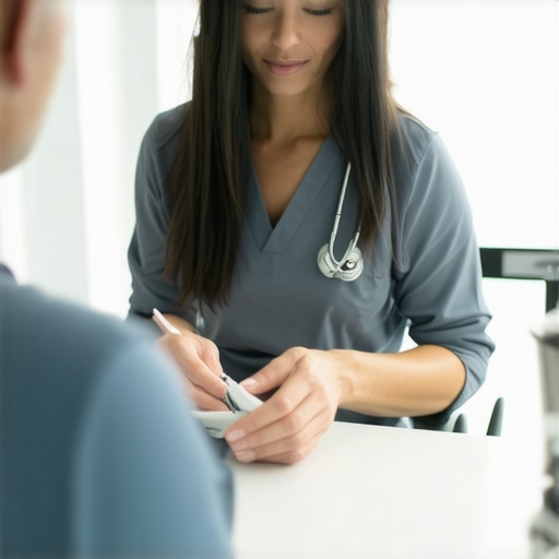 Healthcare provider explaining hormonal and dietary plans for weight management