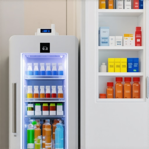 Smart refrigerator with temperature tracking and secure medication containers for weight loss injections