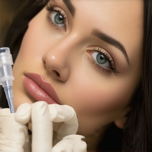 Medical professional using ultrasound-guided microneedles for weight loss injections