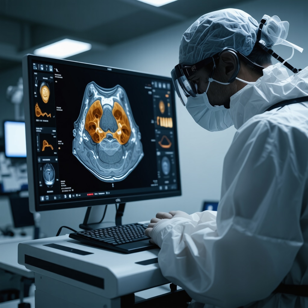 Medical professionals using ultrasound and AI tools to optimize injection sites for weight loss treatments.