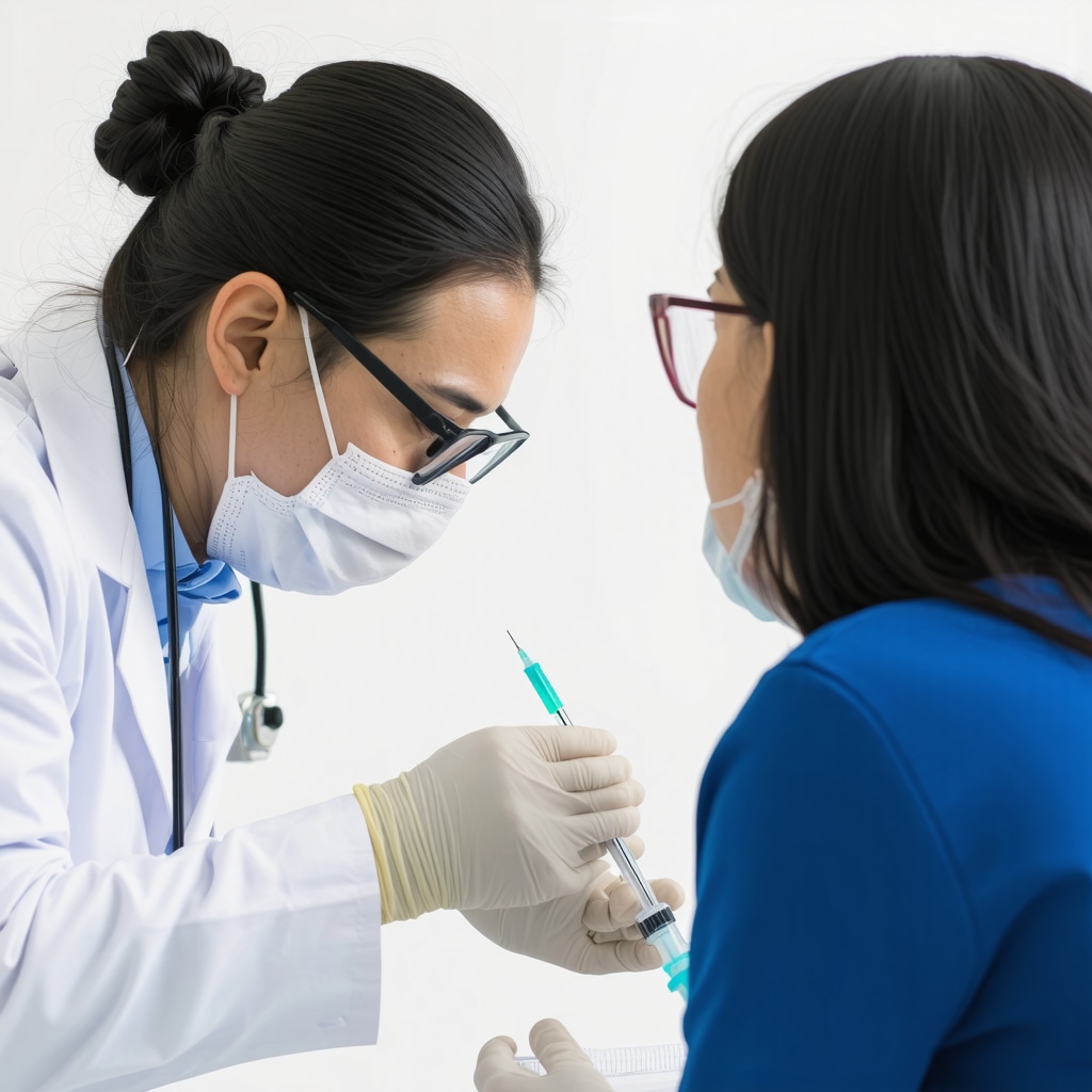 Healthcare professional reviewing patient treatment plan with Tirzepatide