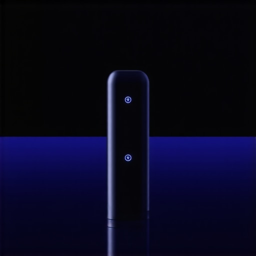 A sleek, futuristic AI-powered injection device designed for personalized weight management in a modern medical setting.