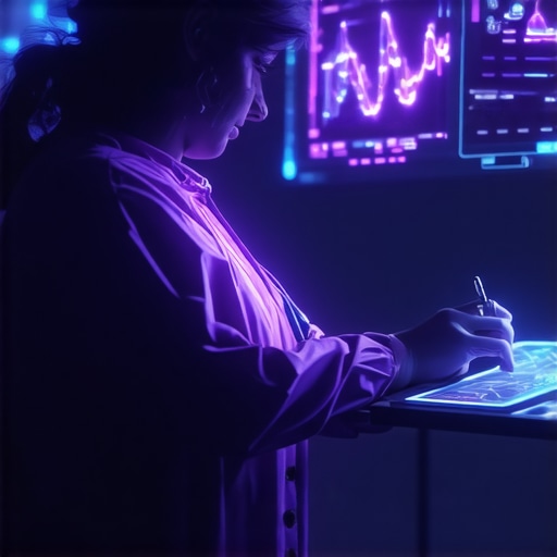 Doctor reviewing genetic and metabolic data on digital devices with patient