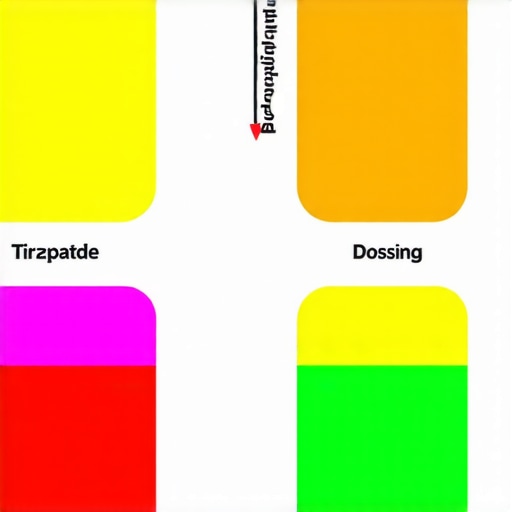 A detailed diagram showing personalized dosing schedules, monitoring, and behavioral integration for Tirzepatide long-term use.