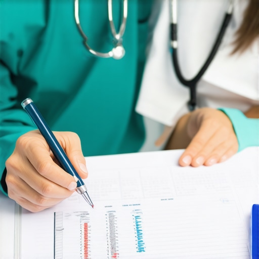 Healthcare professional discussing personalized weight loss plan with patient, focusing on genetics and behavioral strategies