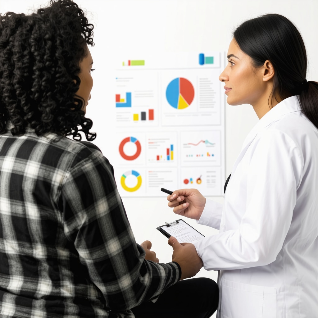 Doctor consulting with patient about long-term weight loss plan
