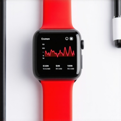 Healthcare professional analyzing health data on a tablet with smartwatch in the foreground.