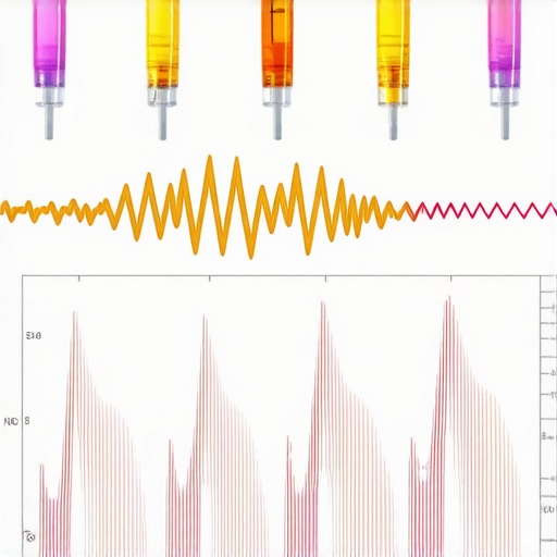 Diagram showing how injection timing affects drug absorption and metabolism in relation to the body's circadian clock