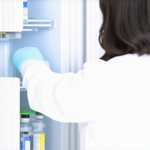Person storing weight loss injections in refrigerator with care.