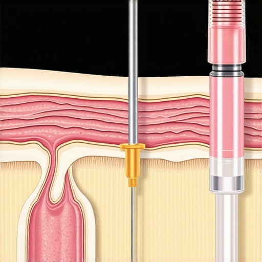 Illustration of correct injection sites and angles for subcutaneous fat loss injections.