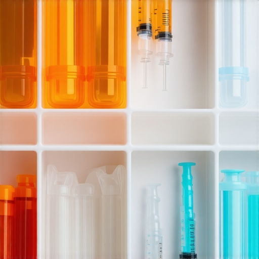 Properly stored weight loss injections in an organized container with ice packs for travel