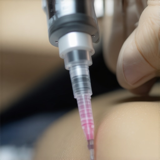 Medical professional performing ultrasound-guided injection to optimize medication placement