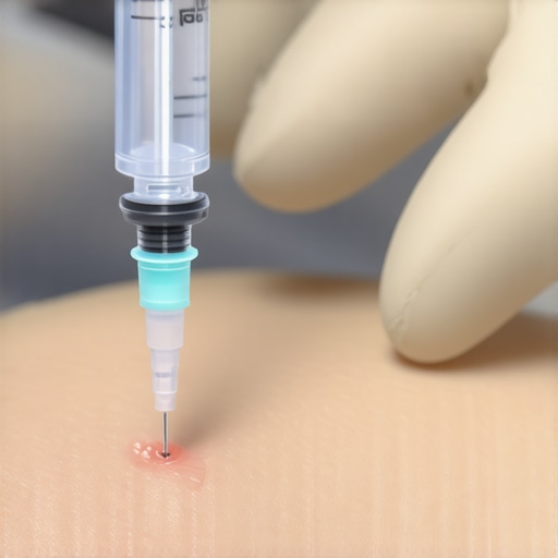 Healthcare provider performing ultrasound-guided injection to minimize discomfort