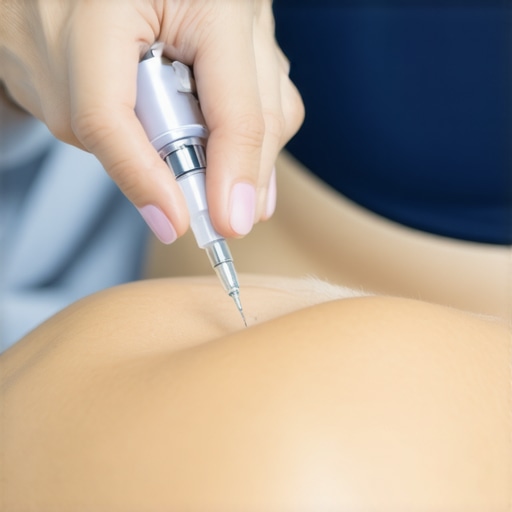 Doctor performing ultrasonography-guided injection for optimal Ozempic administration