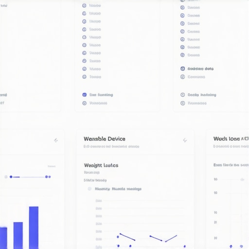 Futuristic medical dashboard with personalized health metrics and digital data visualization.
