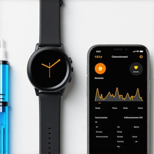 Smartphone screen displaying health data for injectable weight loss management