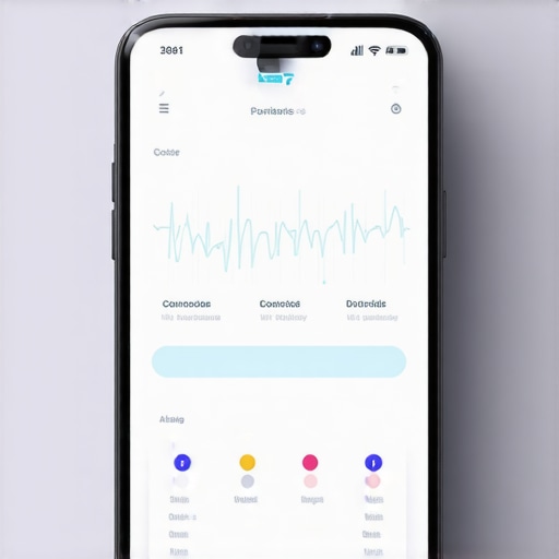 Smartphone screen displaying patient health data and progress tracking for weight management