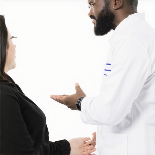 Doctor explaining Tirzepatide treatment plan to patient.