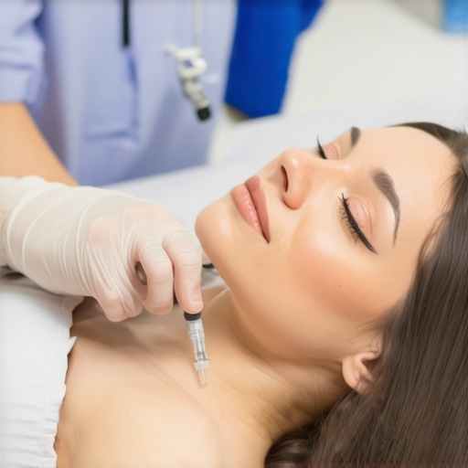Healthcare professional giving injection for weight loss in clinical setting