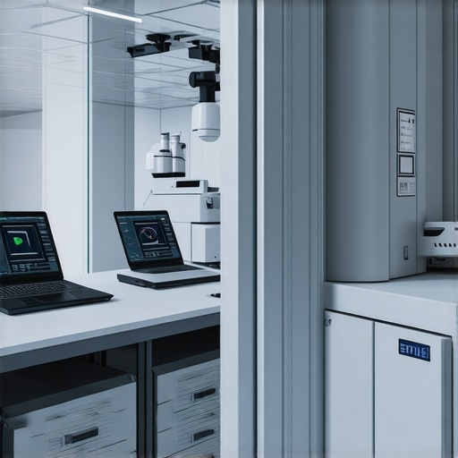 High-tech lab with genetic testing and health monitoring devices