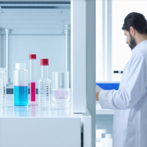 A high-tech genomic laboratory where scientists analyze genetic data for personalized medicine.
