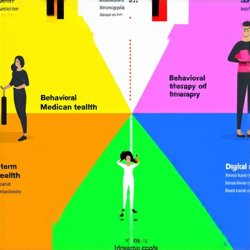 Infographic showing integration of medical, behavioral, and technological strategies for sustained weight loss with Ozempic.