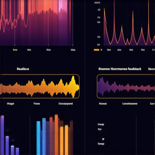 Modern scientific dashboard visualizing hormone levels and personalized weight management data