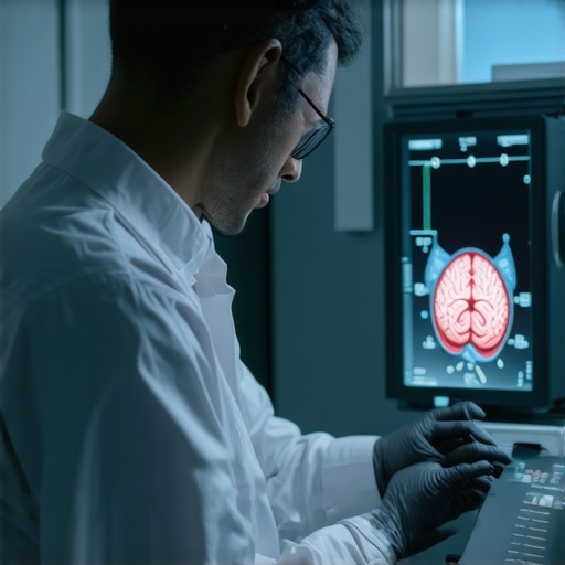 Neuroscientist performing brain stimulation to modulate hunger circuits in a laboratory setting