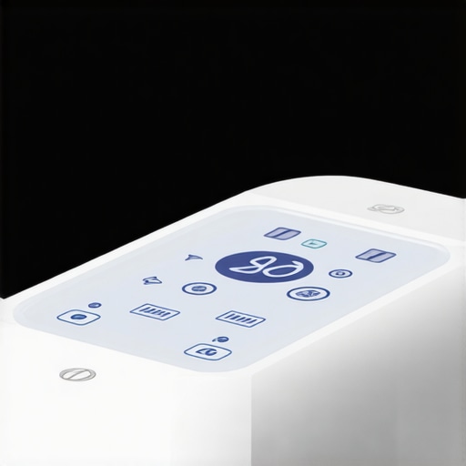 Futuristic medical device with wearable sensors and AI interface for metabolic monitoring.