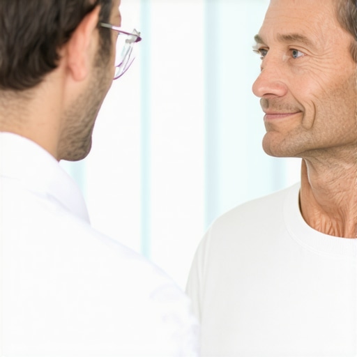 Doctor explaining long-term semaglutide management to patient.