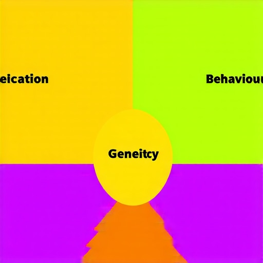 Diagram illustrating comprehensive approach to weight management including medication, behavioral science, genetics, and digital tools