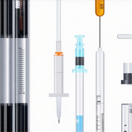 Illustration of biosensors tracking hormones and personalized injection schedules for enhanced fat loss